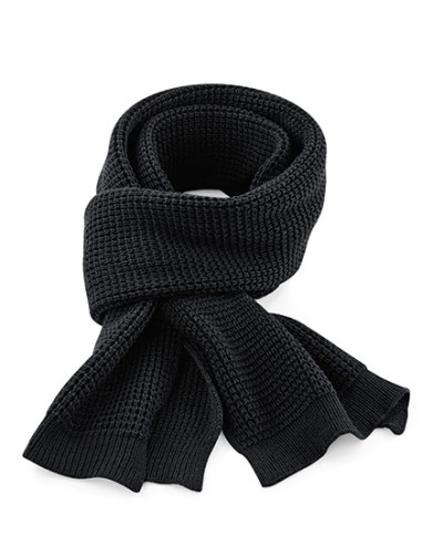 B-B424-Classic Waffle Knit Scarf